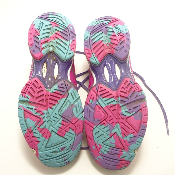 Asics IGS Gel Pink Purple Blue Running Shoes 6 - Picture 8 of 8